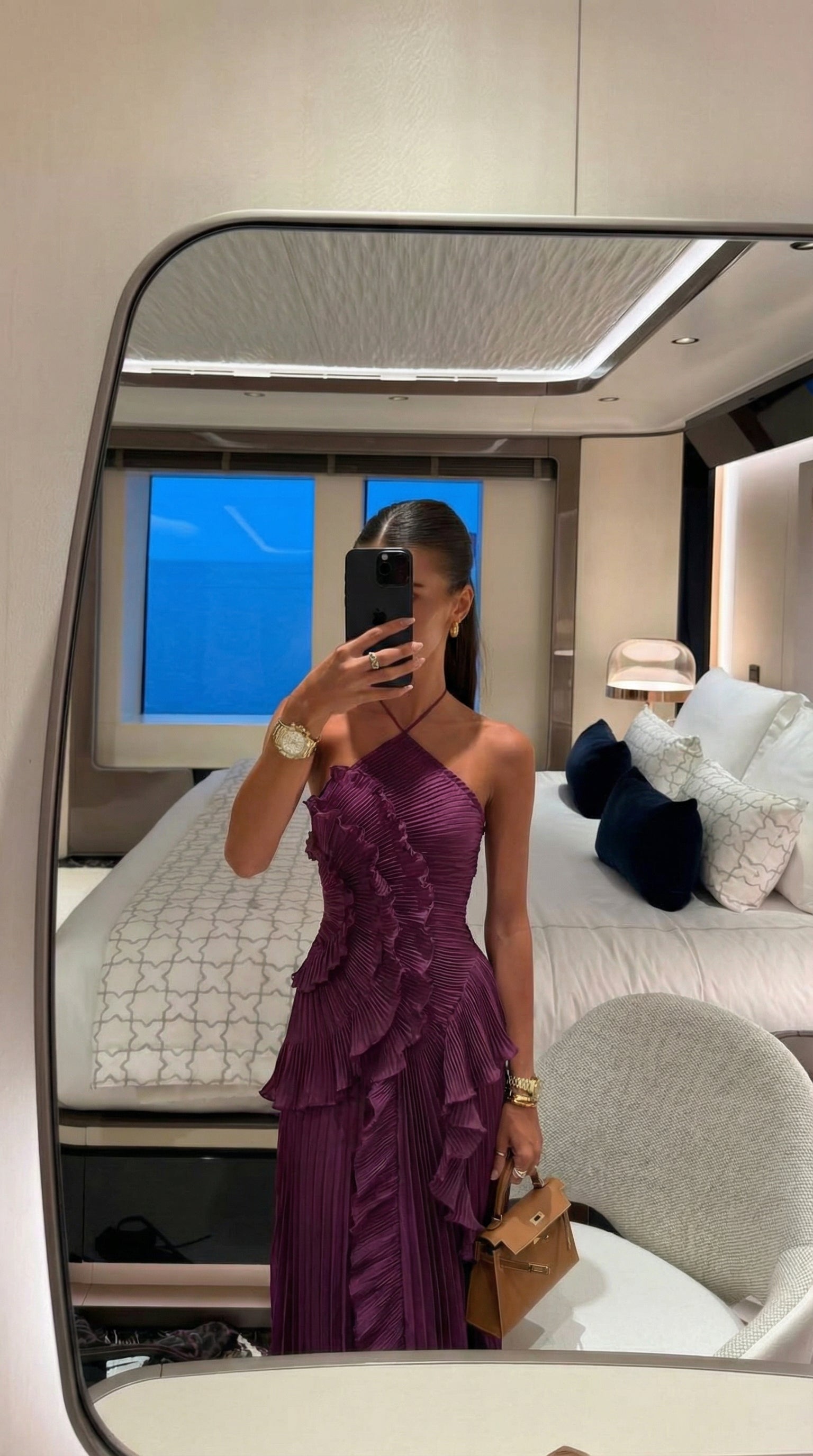 Yseult Robe Longue à Volants