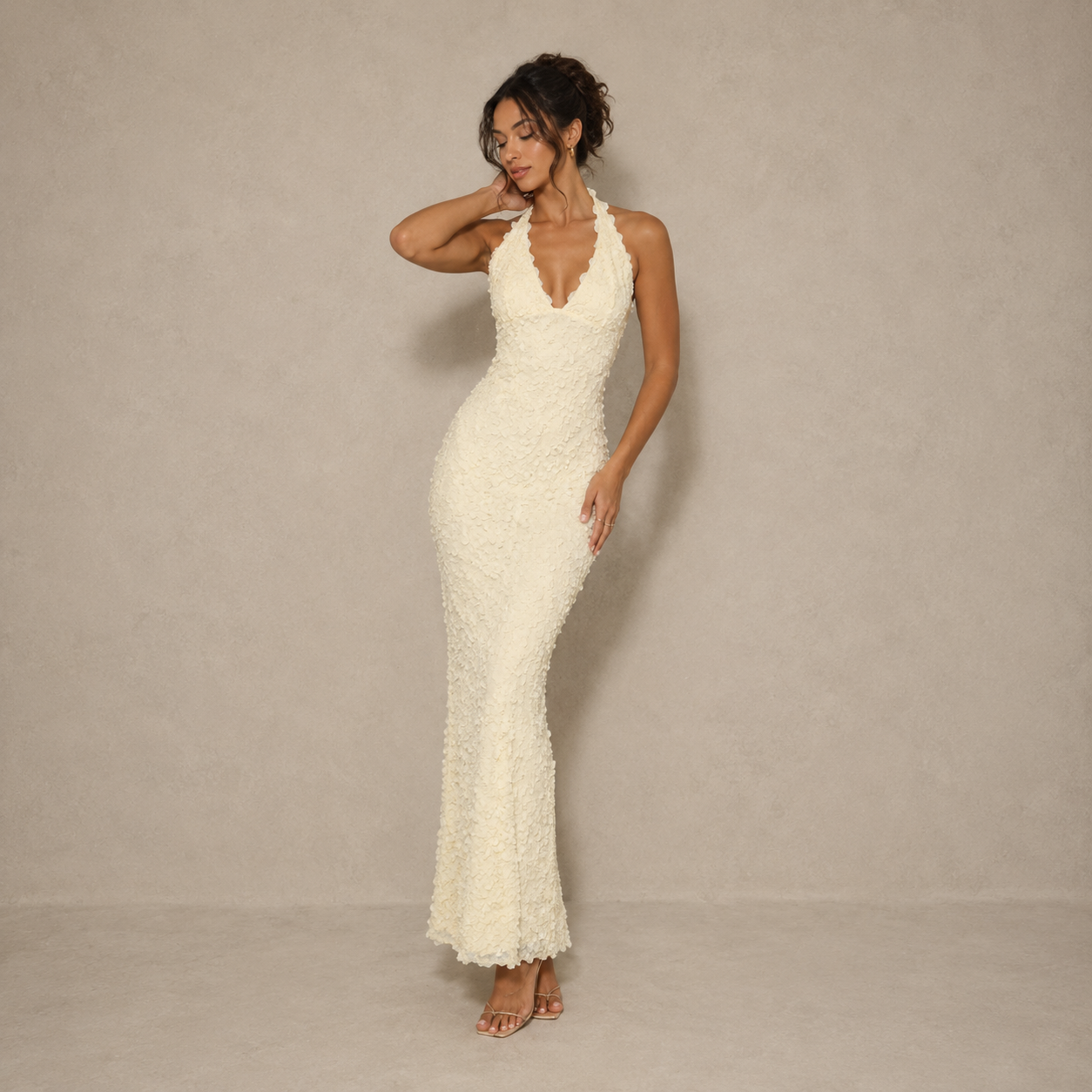 Nathalie Robe Longue en Dentelle