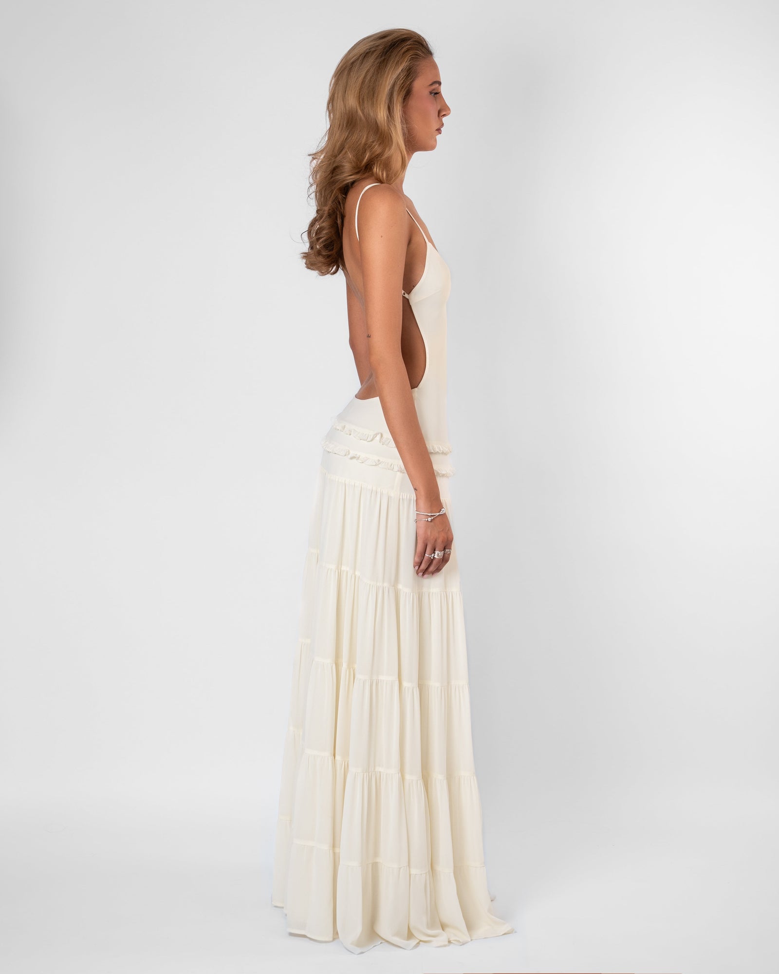 Vinciane Robe Longue en Mousseline