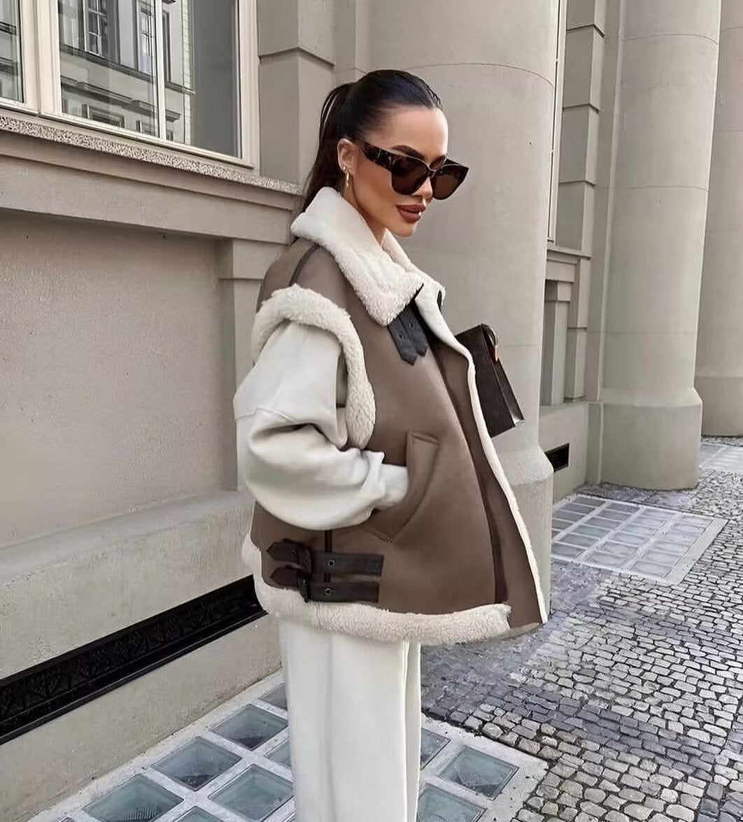 Sylvie Veste en Peau Lainée