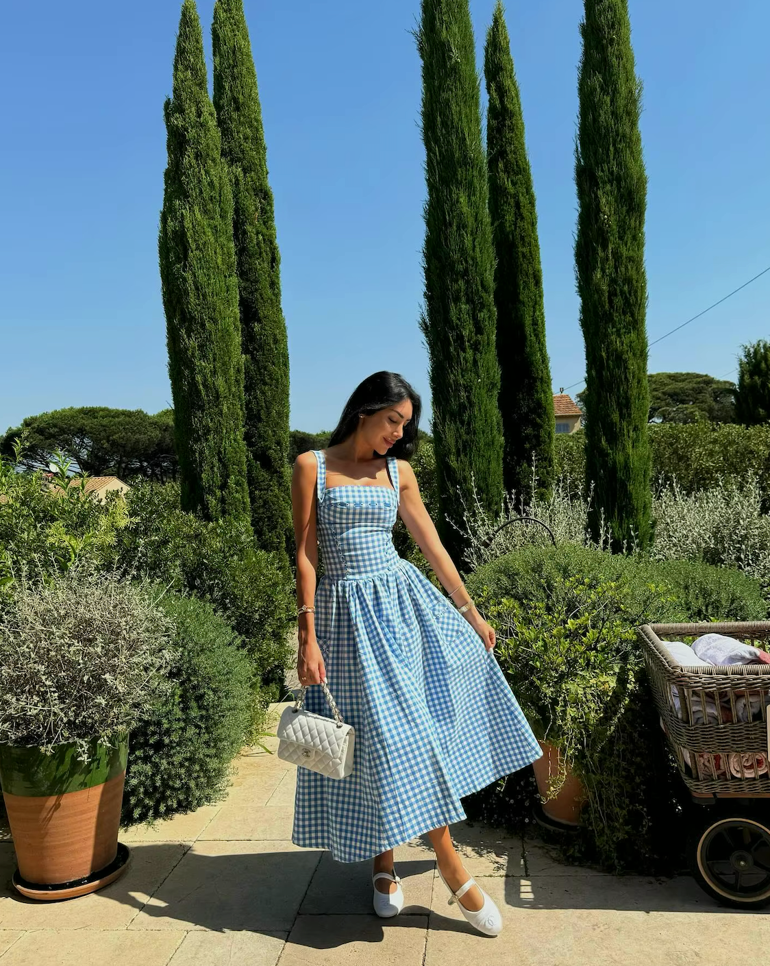 Célia Robe Mi-Longue Vichy