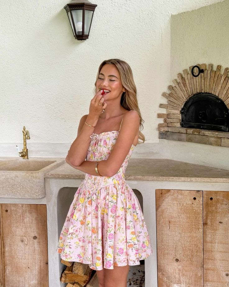 Flavie Robe Courte Fleurie