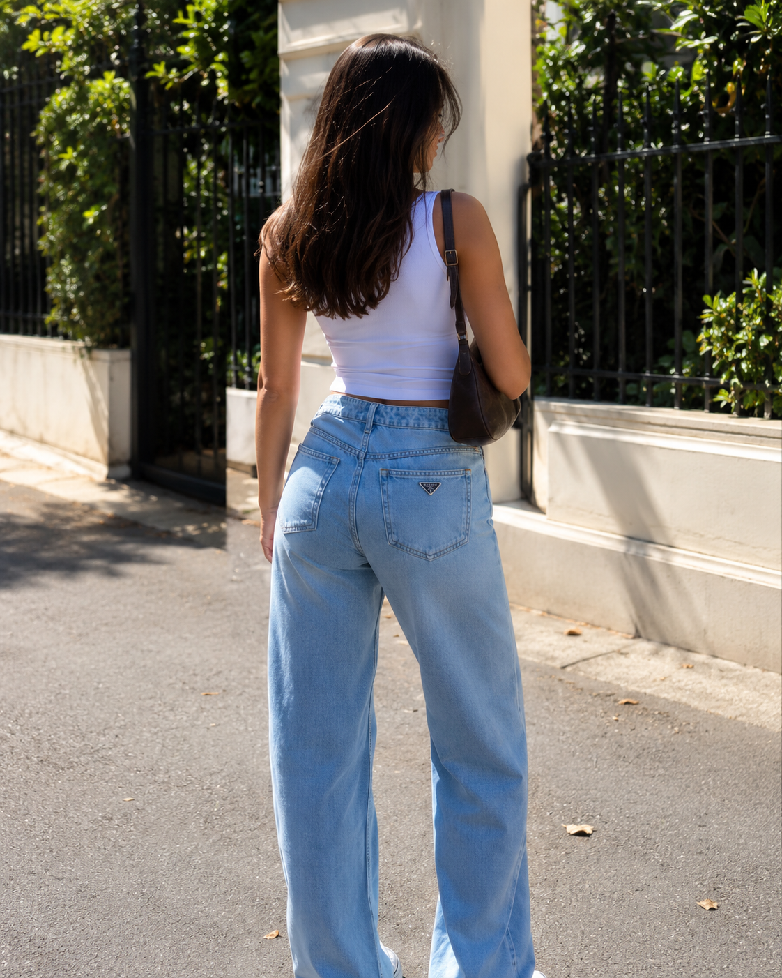 Camélia Jean Jambe Large Taille Mi-Haute