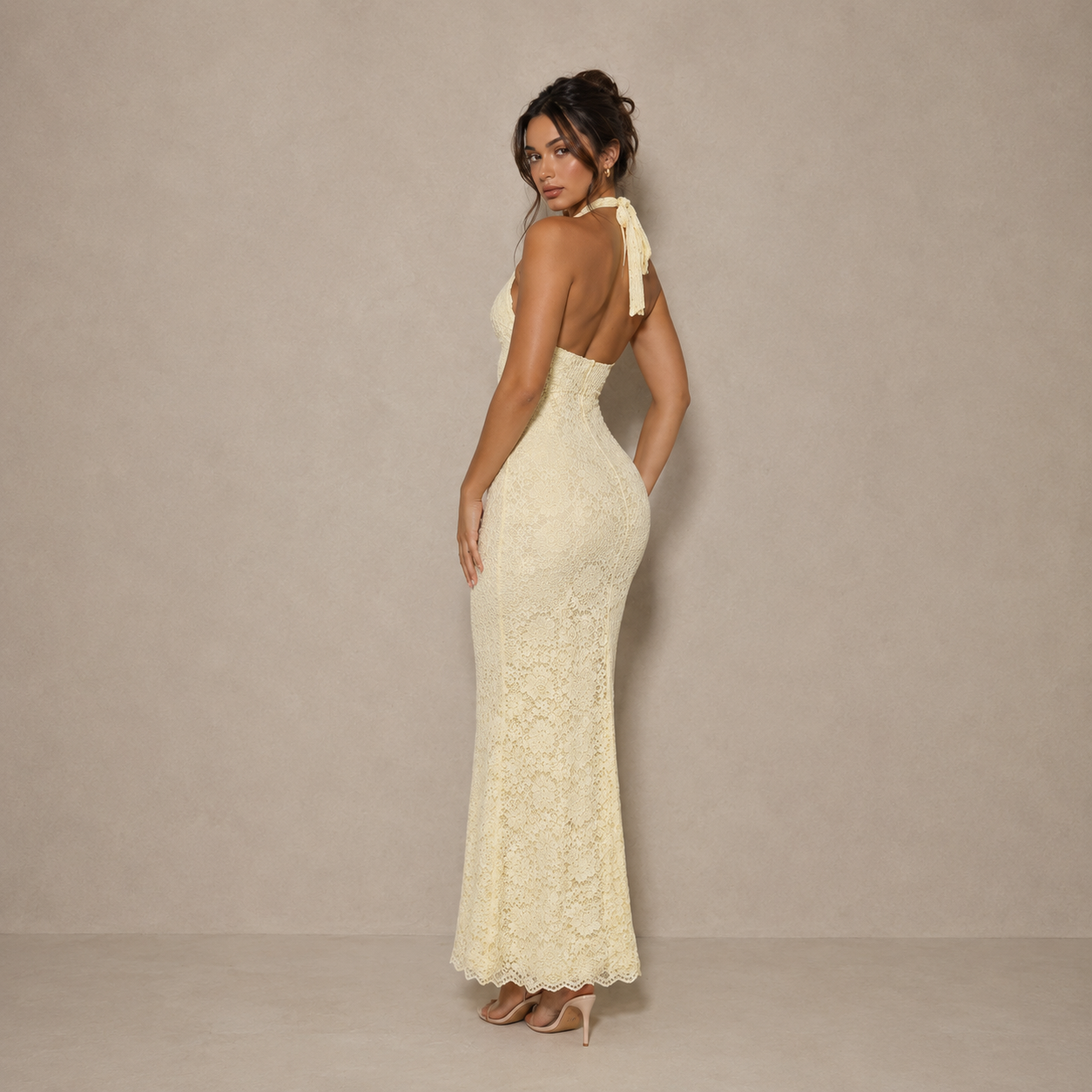 Nathalie Robe Longue en Dentelle