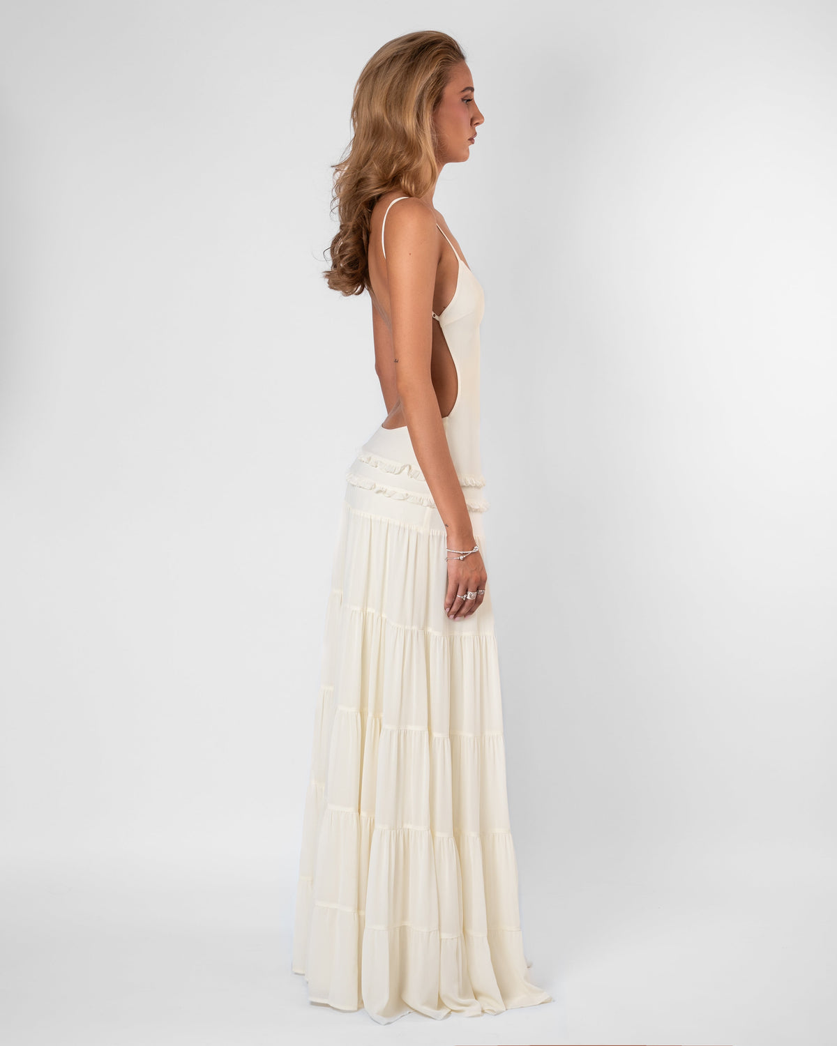 Vinciane Robe Longue en Mousseline