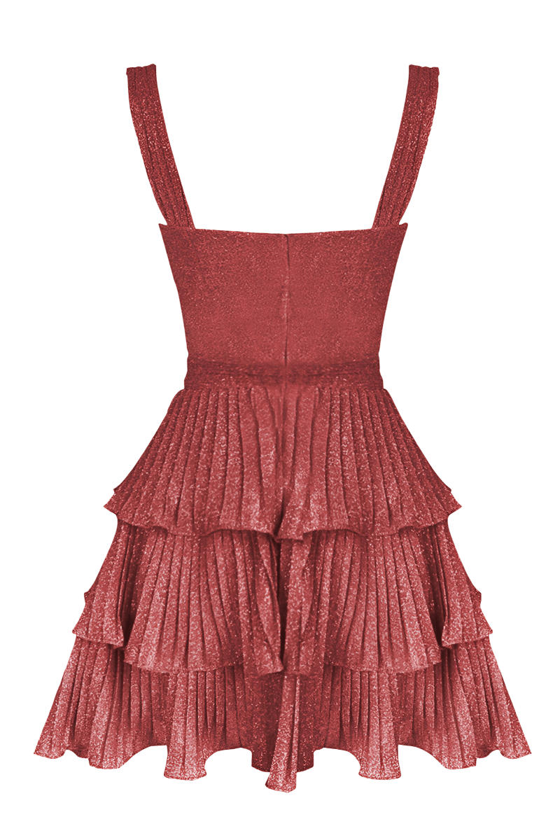 Léa Robe Courte à Volants