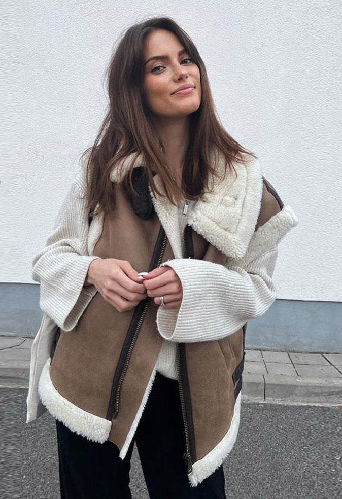 Sylvie Veste en Peau Lainée