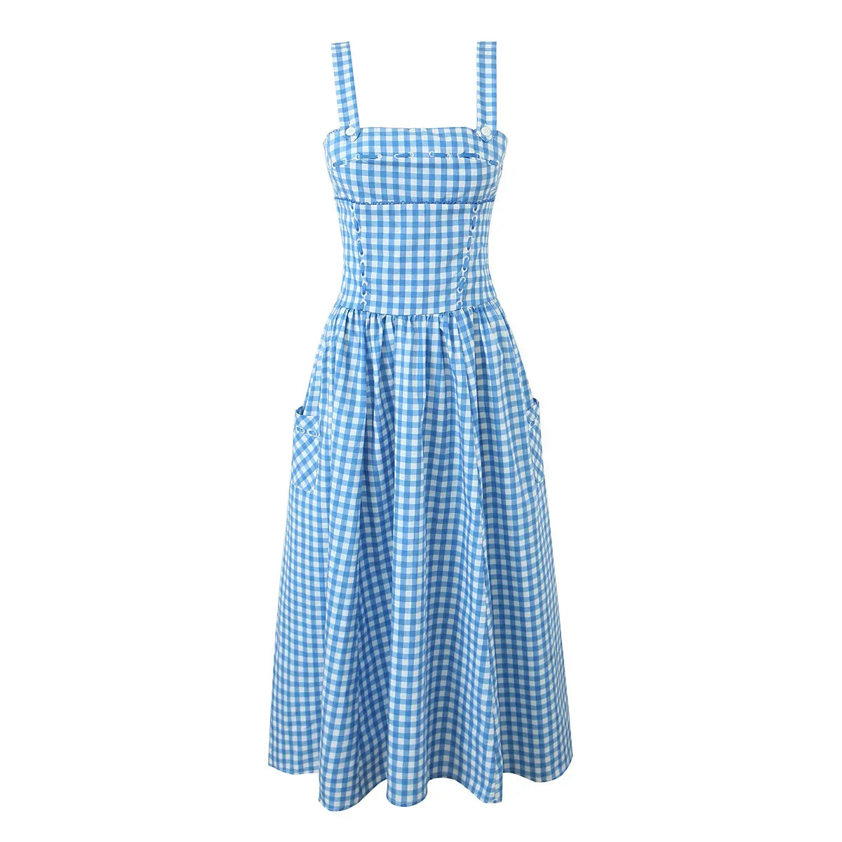 Célia Robe Mi-Longue Vichy