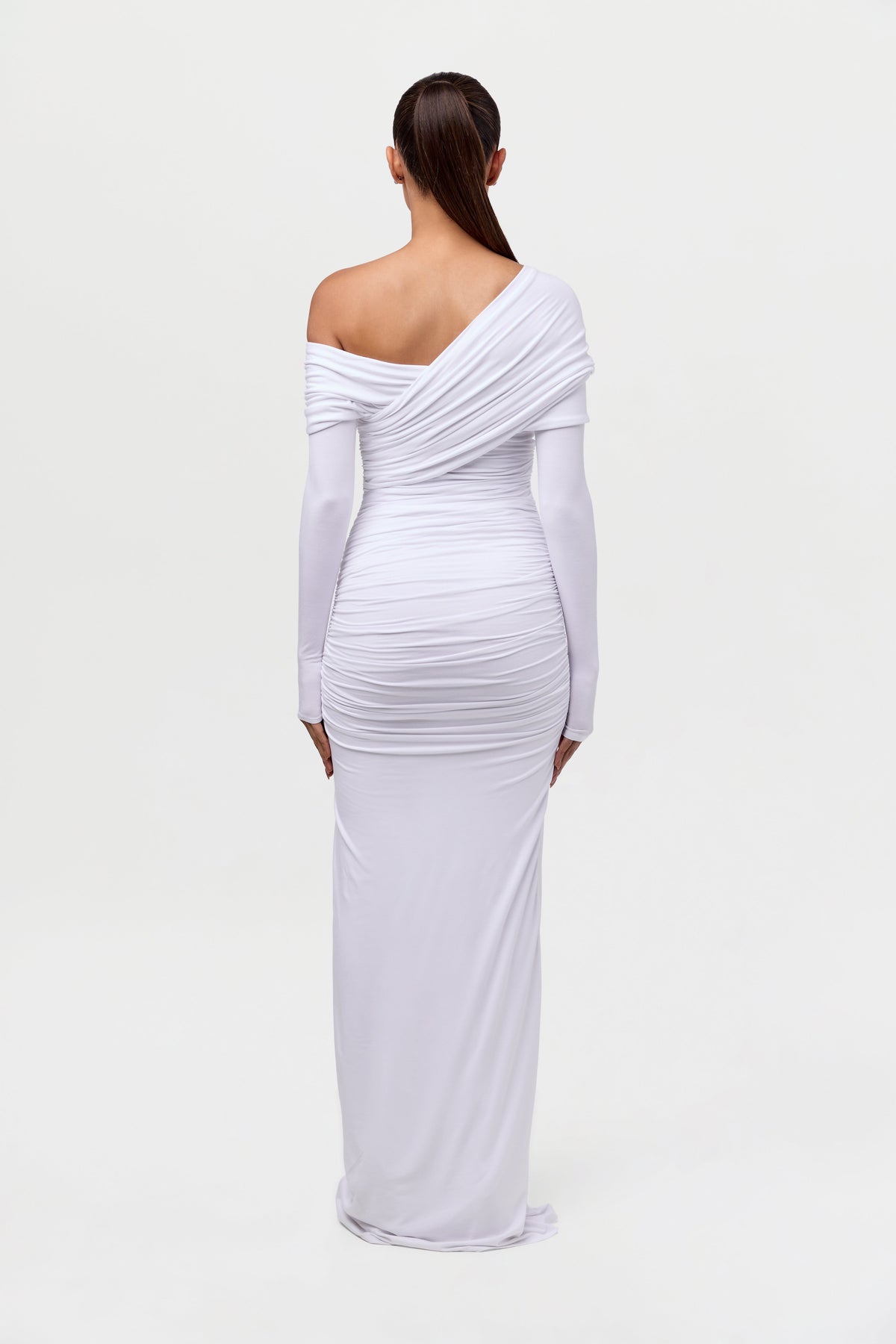 Violaine Robe Longue Sculptante Froncée