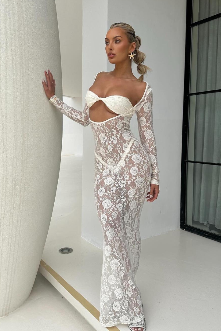 Anouk Robe Longue en Dentelle