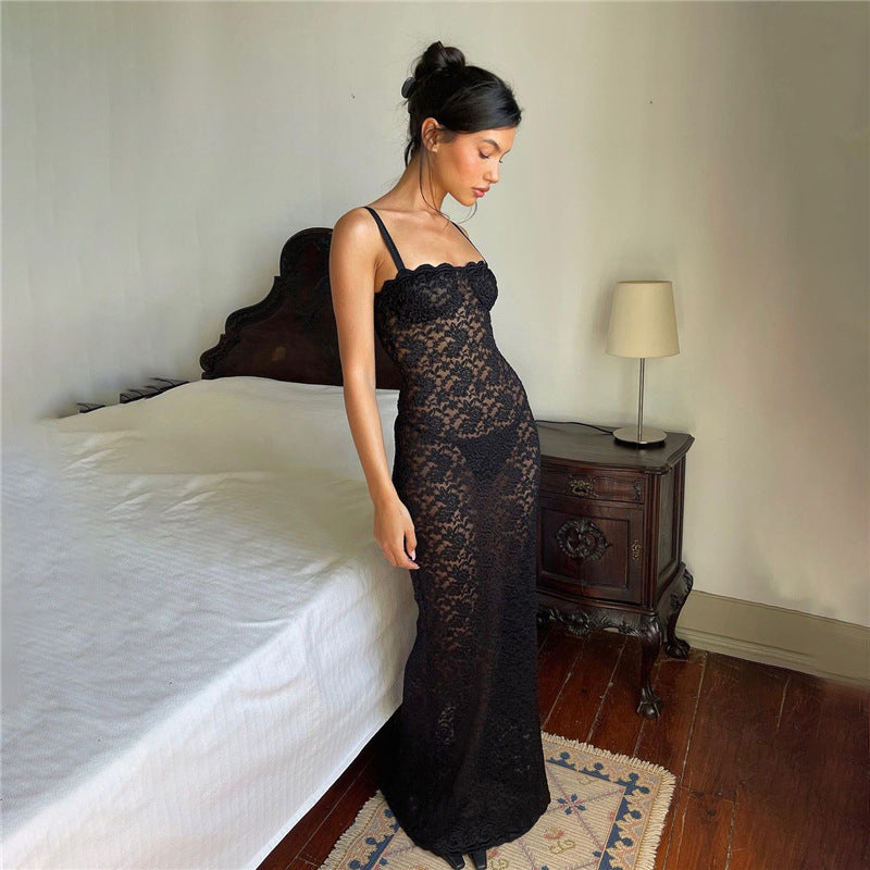 Clémence Robe Longue en Dentelle