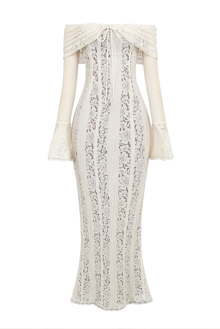 Victoire Robe Longue en Dentelle