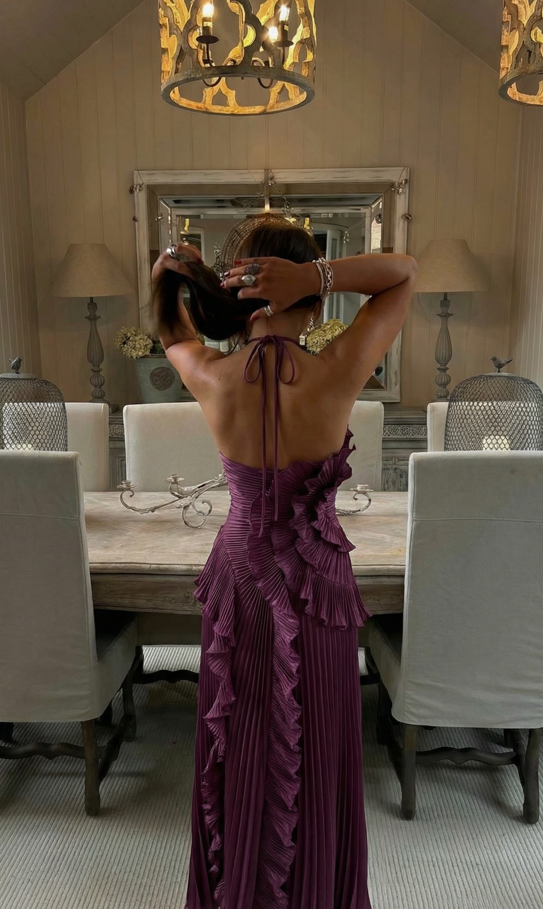 Yseult Robe Longue à Volants
