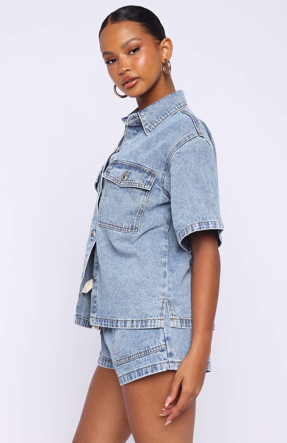 Isaure Chemise en Jean Boutonnée Chemise